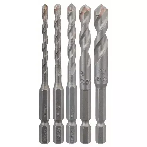 5dílná sada spirálových vrtáků na dlaždice HEX-9 Ceramic 4/5/6/8/10 mm BOSCH 2608589528