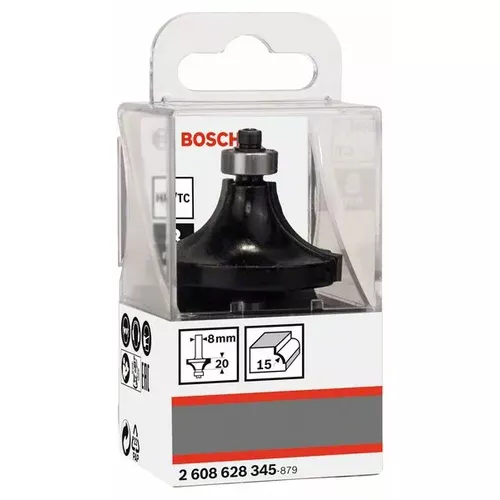 Zaoblovací fréza, 8 mm, R1 15 mm, L 22 mm, G 66 mm  BOSCH 2608628345
