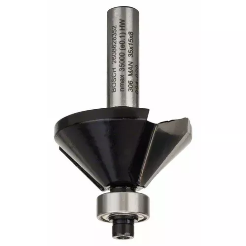Fazetovací fréza, 8 mm, B 11 mm, L 14,7 mm, G 56 mm, 45°  BOSCH 2608628352