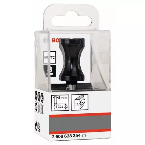 Fréza na ploché zaoblení, 8 mm, R1 18,3 mm, D 20,6 mm, L 32 mm, G 63,5 mm  BOSCH 2608628354