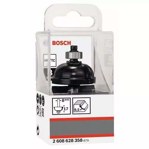 Fréza na tvorbu hran E, 8 mm, R1 9,5 mm, D 35 mm, L 16.2 mm, G 59 mm  BOSCH 2608628358