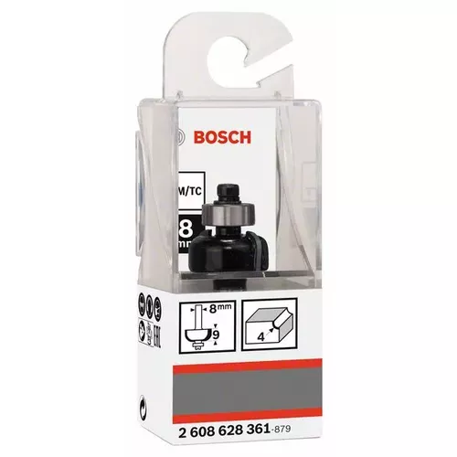 Dlabací fréza s kuličkovým ložiskem, 8 mm, R1 4 mm, D 20,7 mm, L 9 mm, G 53 mm  BOSCH 2608628361