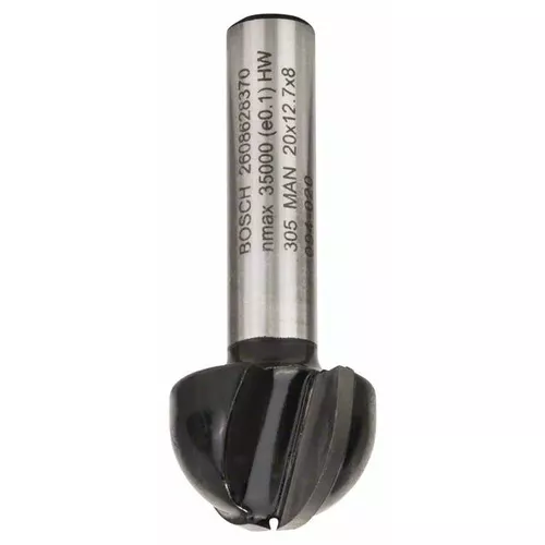 Žlábkovací fréza, 8 mm, R1 10 mm, D 20 mm, L 12,4 mm, G 46 mm  BOSCH 2608628370