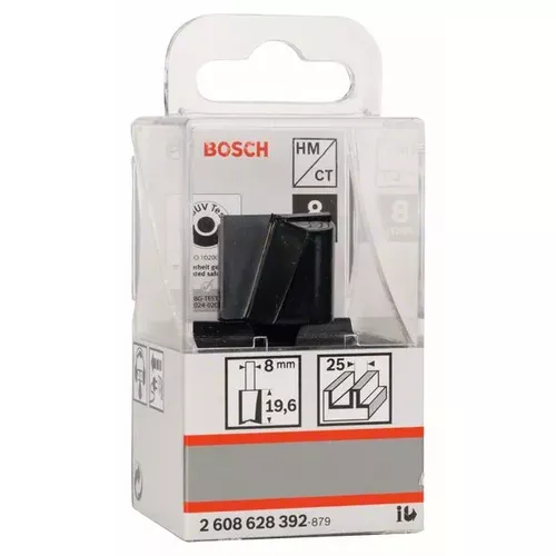 Drážkovací fréza, 8 mm, D1 25 mm, L 19,6 mm, G 51 mm  BOSCH 2608628392