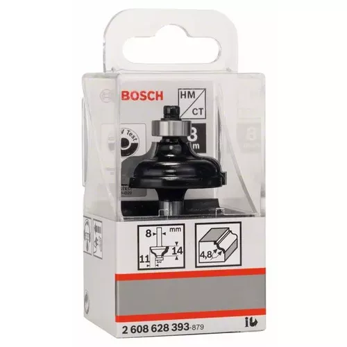 Fréza na tvorbu hran A, 8 mm, R1 4,8 mm, B 11 mm, L 14,3 mm, G 57 mm  BOSCH 2608628393