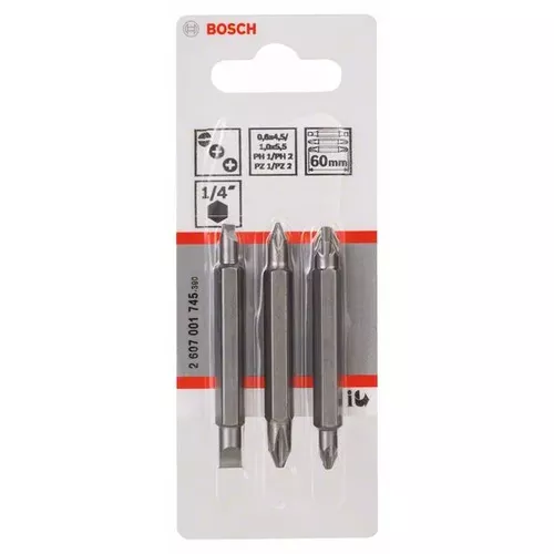 3dílná sada oboustranných čepelí BOSCH 2607001745