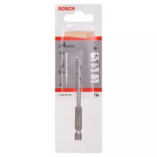 Spirálový vrták do dřeva s šestihrannou stopkou 1/4"  BOSCH 2608595520