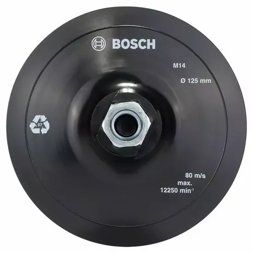 Opěrný talíř s upínacím systémem se suchým zipem, 125 mm BOSCH 2608601077