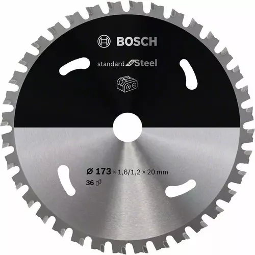 Pilový kotouč Standard for Steel pro akumulátorové pily 173×1,6/1,2×20 T36 BOSCH 2608837750