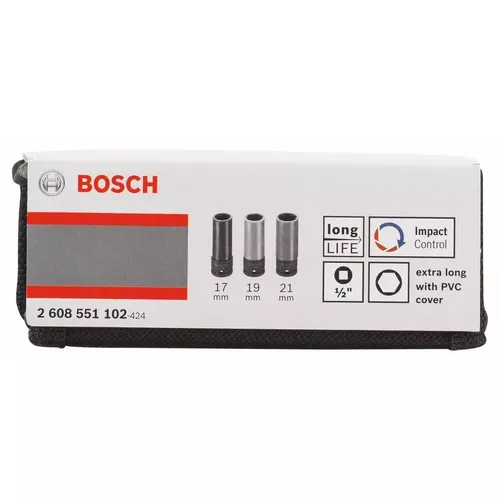 3dílná sada nástavců 17/19/21 mm BOSCH 2608551102