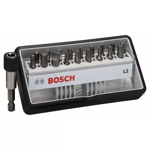 Sada šroubovacích nástavců Robust Line, L PH/PZ/T/S/HEX, verze Extra Hard, 18+1 kusů  BOSCH 2607002568
