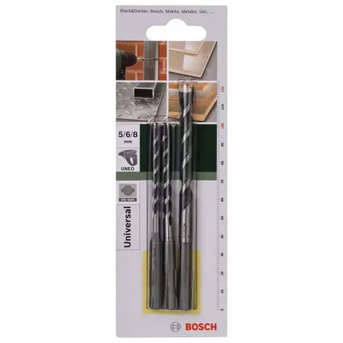 3dílná sada víceúčelových vrtáků SDS quick 5,0x100; 6,0x100; 8,0x120 BOSCH 2609256918