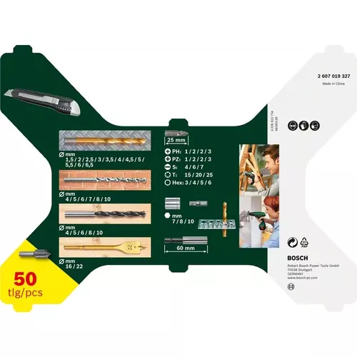  50dílná sada X-Line s povlakem TiN BOSCH 2607019327