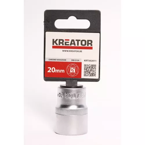 1/2" Nástrčná hlavice (ořech) 20mm Kreator KRT502011