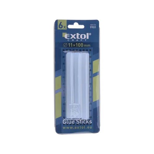 Pošk. obal tyčinky tavné, transparentní, 1 kg, o 11x200mm, 1kg EXTOL CRAFT 9901A-R