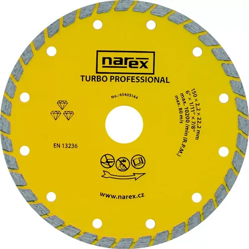 Diamantový dělicí kotouč pro stavební materiály TURBO PROFESSIONAL DIA 150 TP NAREX