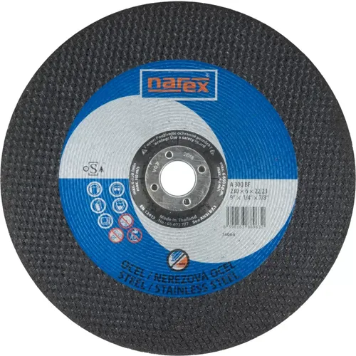 Brusný kotouč na ocel vypouklý 230×6×22.2 A 30 BF NAREX