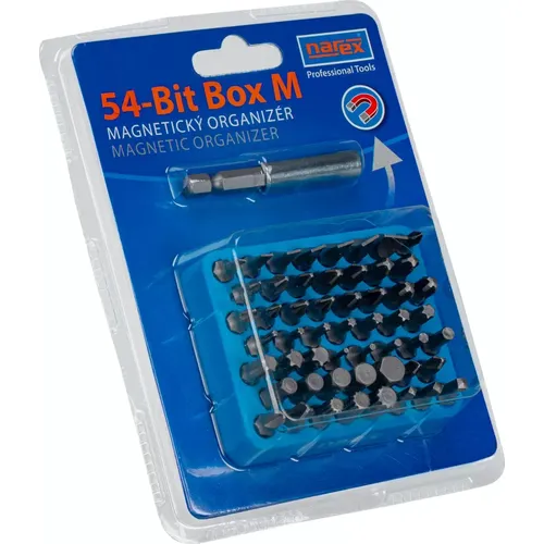 54dílná sada bitů s magnetickým organizérem 54-Bit Box M NAREX