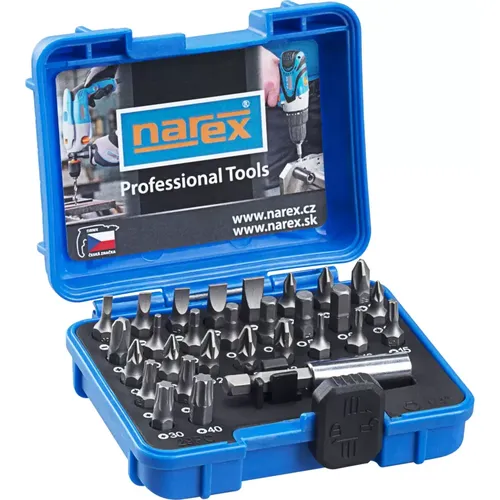 29dílná sada šroubovacích bitů Industrial-CrV 29-Bit Box NAREX