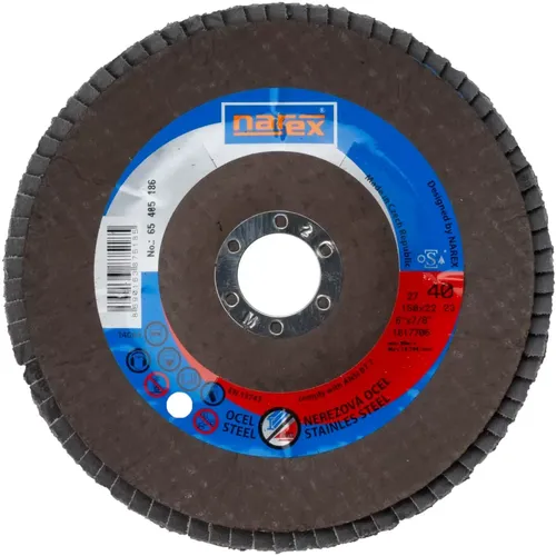 Lamelový kotouč 2v1 pro broušení běžné a ušlechtilé oceli LK ø 150×22.2 27 ZA 40 NAREX