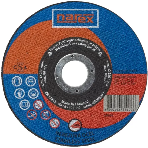 Řezný kotouč 2v1 pro řezání běžné a ušlechtilé oceli RK ø 125×1×22.2 A 60R-BFB INOX 41 NAREX