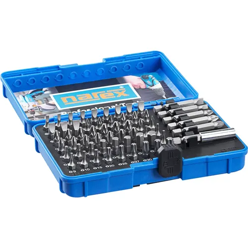 60dílná sada šroubovacích bitů Industrial-CrV 60-Bit Box NAREX