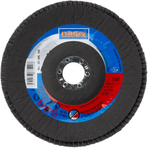 Lamelový kotouč 2v1 pro broušení běžné a ušlechtilé oceli SET LK ø 150x22.2  27 ZA 60 NAREX