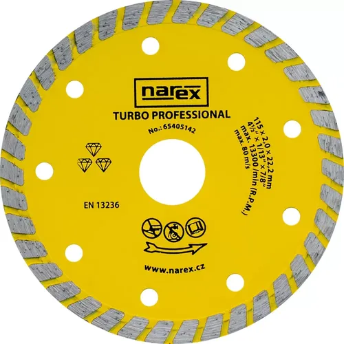 Diamantový dělicí kotouč pro stavební materiály TURBO PROFESSIONAL DIA 115 TP NAREX
