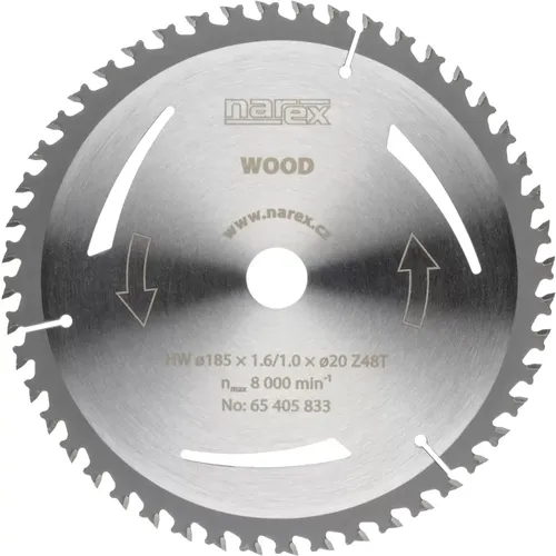 Pilový kotouč WOOD 185 × 1,6/1,0 × 20 Z48T NAREX