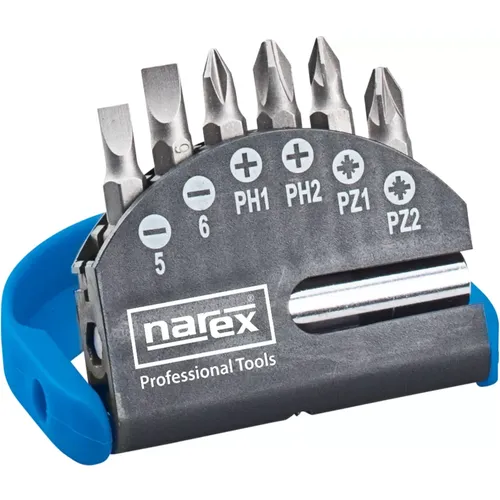 7dílná (kapesní) sada šroubovacích bitů Industrial-CrV 7-Bit Box NAREX