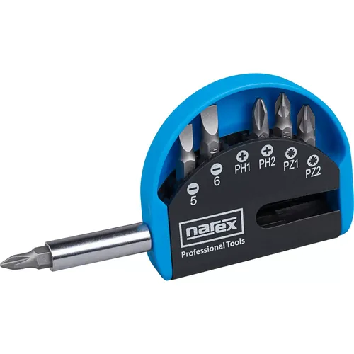 7dílná (kapesní) sada šroubovacích bitů Industrial-CrV 7-Bit Box NAREX