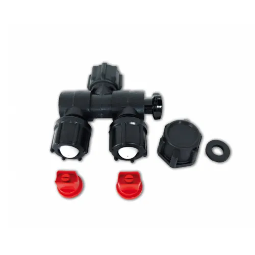 Tryska vidlicová se dvěma směrovatelnými tryskami