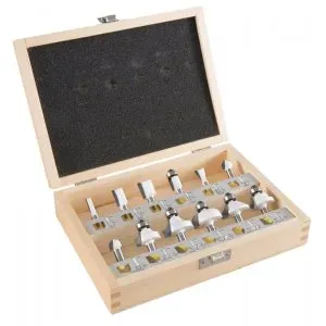 Makita D-57065 sada fréz 6 mm 12 ks v dřevěné krabičce