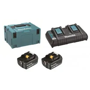 Makita 197629-2 sada Li-ion LXT 18V 2xBL1850B+DC18RD+Makpac
