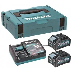 Makita 191J97-1 sada Li-ion XGT 40V 2xBL4040+DC40RA+Makpac