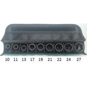 Makita B-69749 sada nástrčných klíčů čtyřhran 1/2" 9 ks v textilním pouzdře = new E-16617