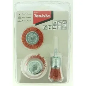 Makita D-70742 sada nylonových kartáčů pro hrubé broušení 3 ks v blistru