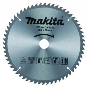 Makita D-65383 kotouč pilový dřevo TCT 260x2.6x30mm 60Z STOP