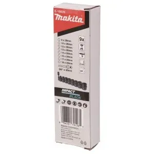 Makita E-16639 sada nástrčných klíčů 3/8",čtyřhran IMPACT BLACK 8ks=oldB-54651