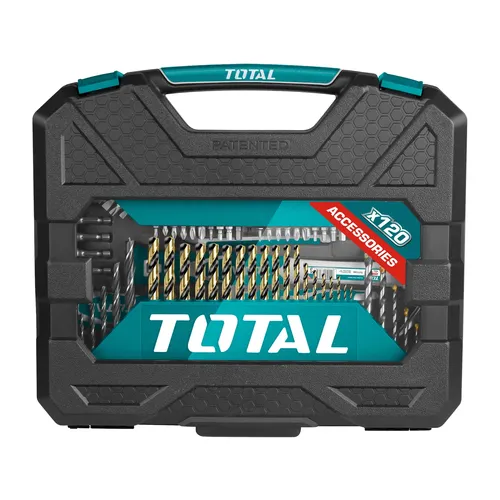 Sada nářadí a vrtáků, 120ks, hss TOTAL THKTAC01120