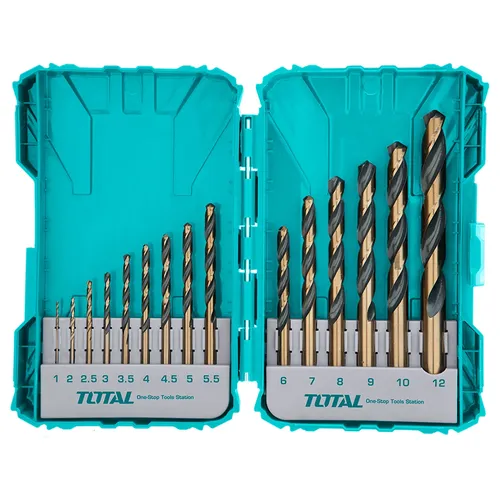 Vrtáky, sada 15ks, hss TOTAL TACSDL51501