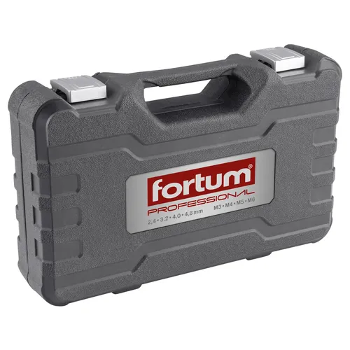 Kleště nýtovací s otočnou hlavou combo, pro nýt. matice m3-m6 a trhací nýty 2,4-4,8mm FORTUM 4770628