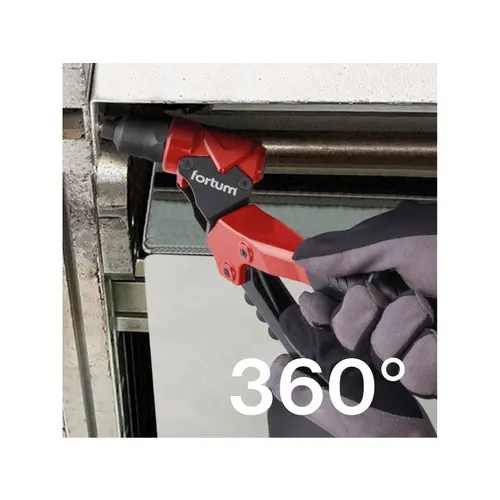Kleště nýtovací s otočnou hlavou combo, pro nýt. matice m3-m6 a trhací nýty 2,4-4,8mm FORTUM 4770628