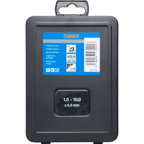 Sada vrtáků do kovu HSS-R NAREX 19-SET METAL HSS
