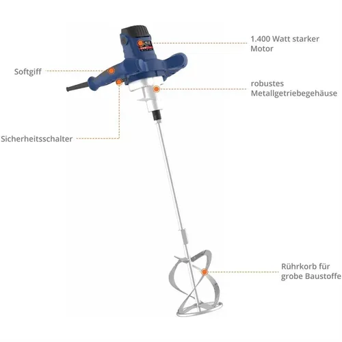 MÍCHAČ STAVEBNÍCH SMĚSÍ GRW 1400 Güde 58046