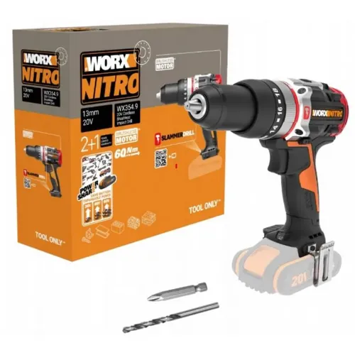 Worx power tools WX354.9 Aku vrtačka s příklepem 20V 60Nm - bez akumulátoru - Powershare