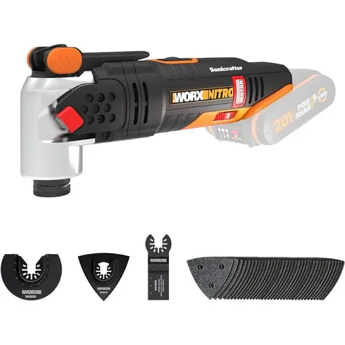 Worx power tools WX693.9 - Aku multifunkční oscilační bruska 20V NITRO Sonicrafter - bez akumulátoru - Powershare