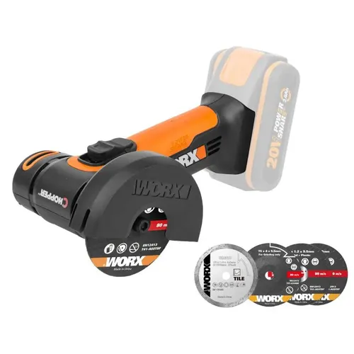 Worx power tools WX801.9 - Aku úhlová bruska 20V 76mm - bez akumulátoru - Powershare