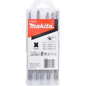 Makita D-58914 sada vrtáků SDS-Plus 5 ks v plastové krabičce