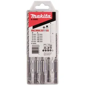 Makita B-58992 sada vrtáků SDS-Plus čtyřbřité Nemesis II, 5 ks v plastové krabičce